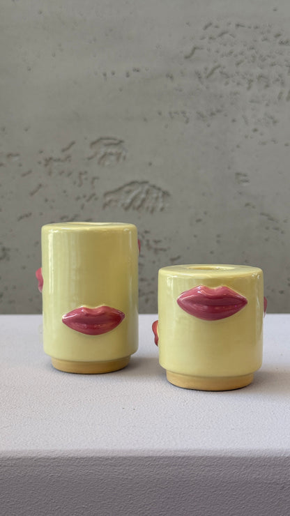 Lip Art Kerzenständer 2er Set - Sassy