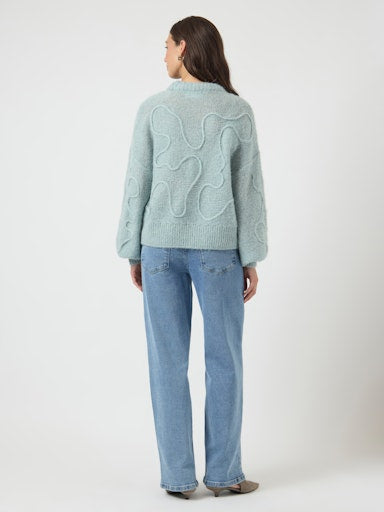YASBRIDA LS WOOL BLEND KNIT PULLOVER