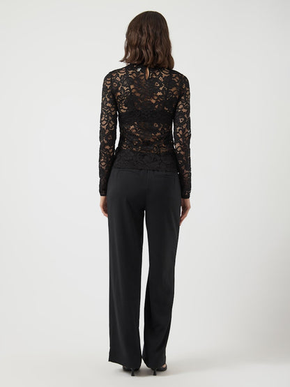 YASLACEY LS LACE TOP S. NOOS